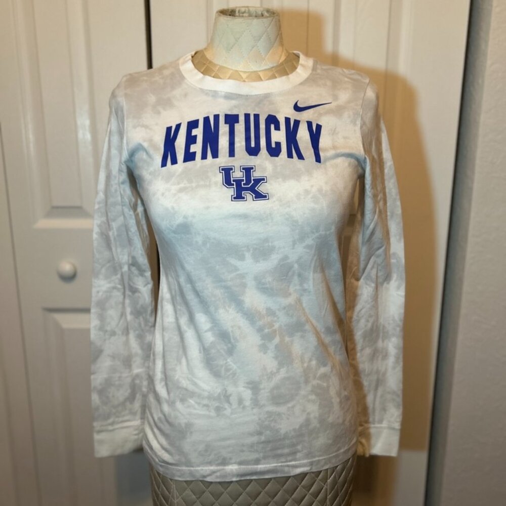 Nike Kentucky Wildcats Womens Subtle Tie Dye Washed Long Sleeve T-Shirt, Size XS